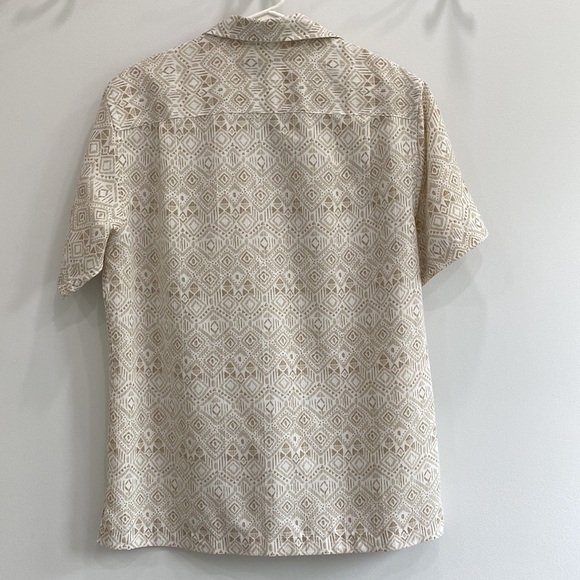 Summer shirt - button down - Van Heusen cream boho pattern - Picture 3 of 8